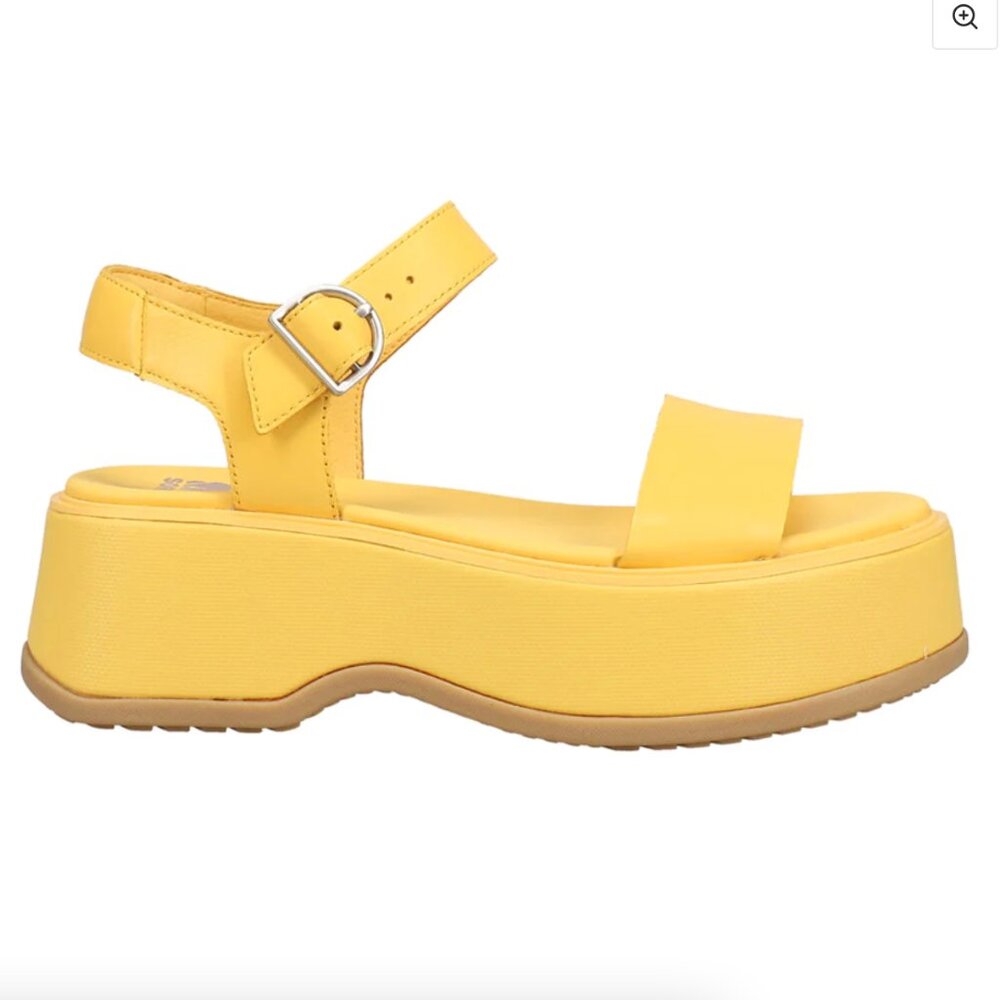 DAYSPRING™ Sorel Platform Sandal in yellow NWOT Size 10 - Picture 2 of 5